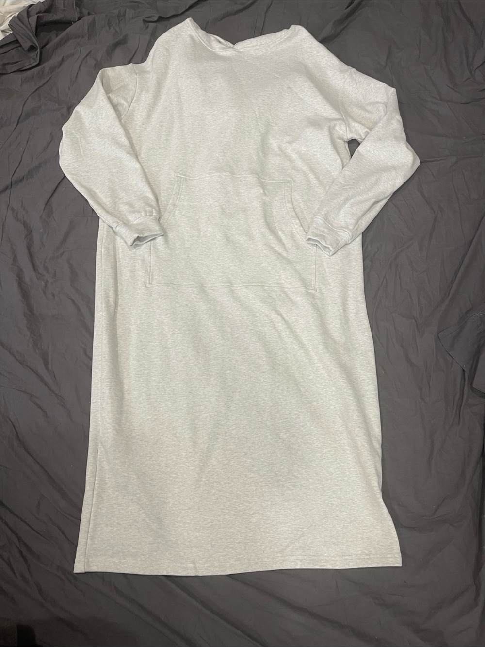 ZYIA Light Gray Long Sleeve Sleep Dress